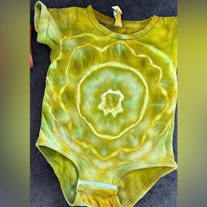 Hand Ice-Dyed 12 Month Onesie